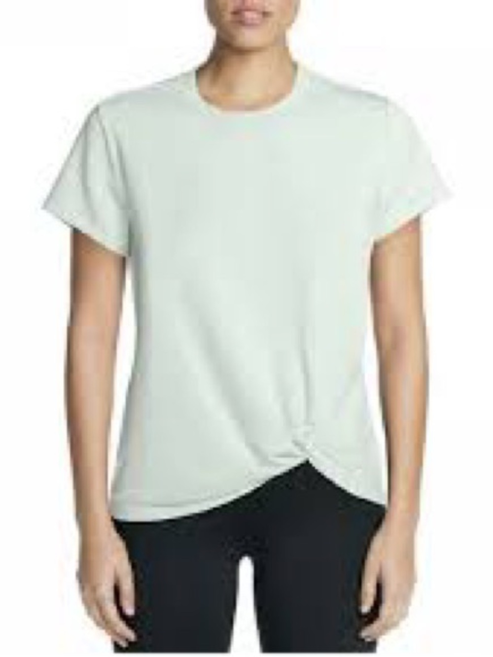 Skechers Mint Wellness Knot Front Short Sleeve Top
